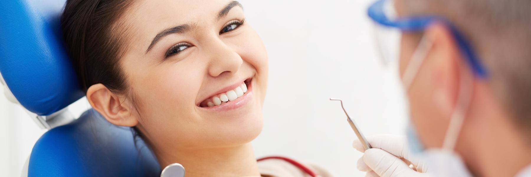 Woman at dentist in flowery branch ga