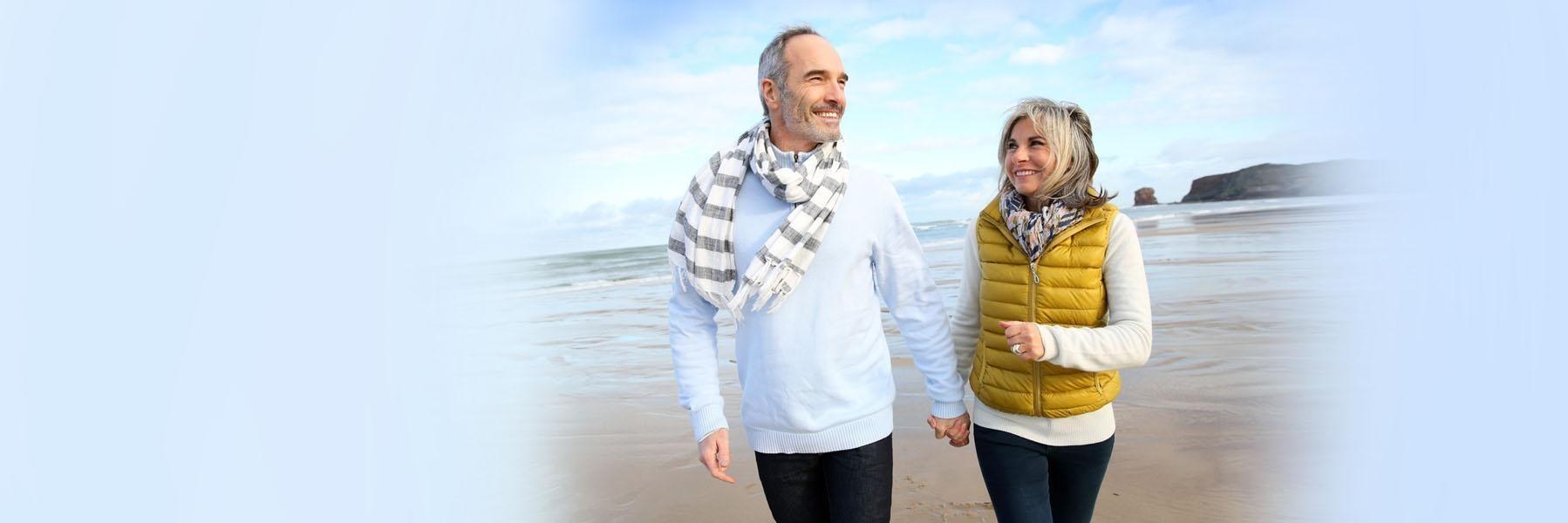 Couple walking at Balus Creek Park in Oakwood GA